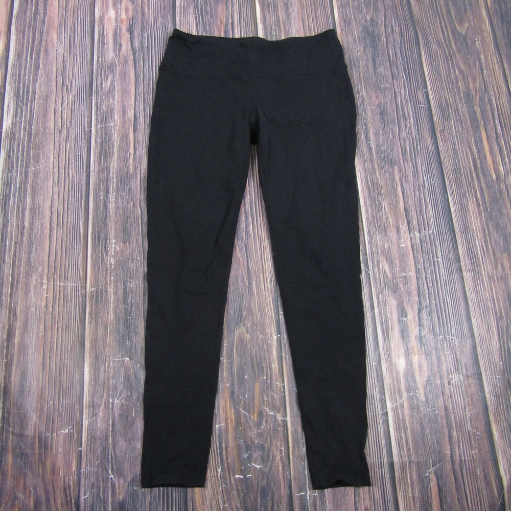 Athleta Leggings Pants Womens Medium Black Mid Rise Ankle Yoga‎ Gym Training